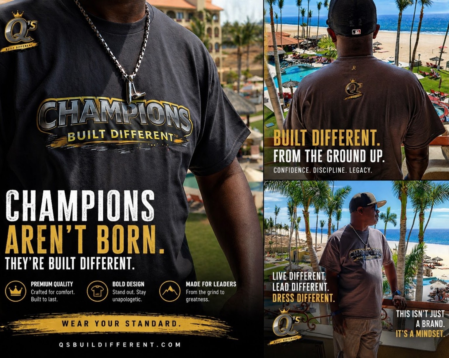 Champions Built Different design