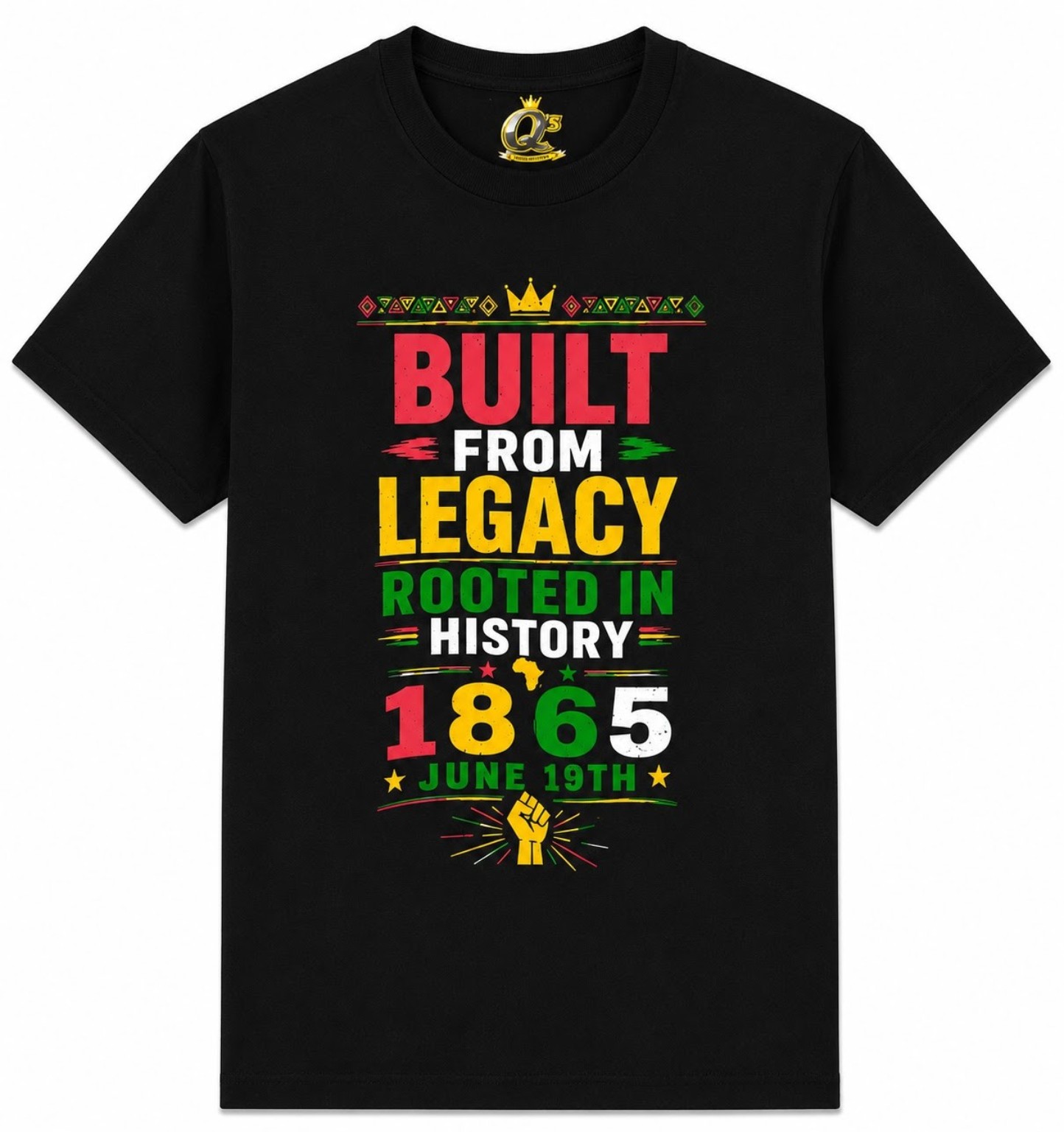Juneteenth Q's pocket logo shirt