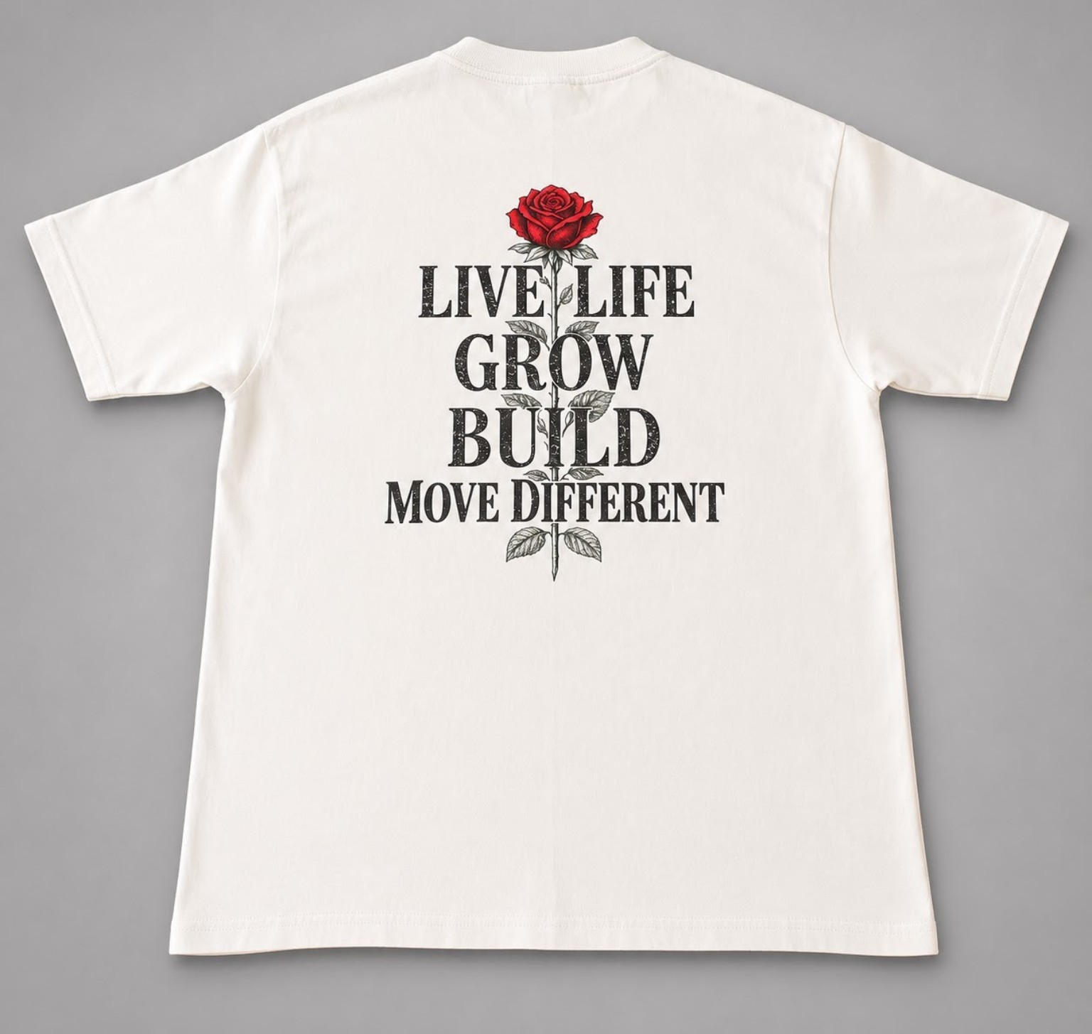 Live Life Grow Build Move Different rose shirt